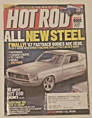 Hot Rod Magazine June 2007 All New Steel Featuring Mustang/camaro/57 Chevy/nova • $4.99