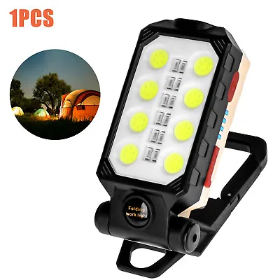 Magnetic COB LED Work Light USB Rechargeable Camping Lamp Torch Flashlight +Hook • $9.24