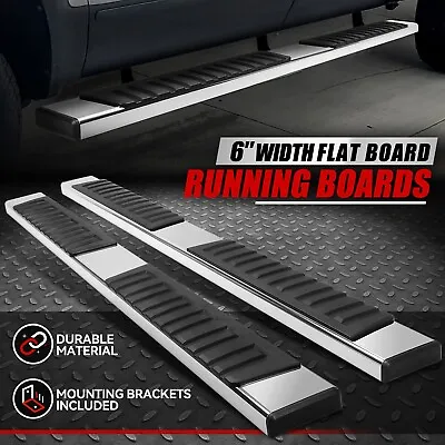 For 99-16 Ford F250 F350 F450 Super Crew Cab 6  Flat Side Step Bar Running Board • $139.88