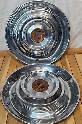 2 1950's Cadillac Deville Hubcaps Vintage Classic American Car Parts Caddy Crown • $69.99