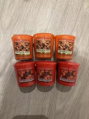 YANKEE Candle Christmas Votive Set New Rare Cinnamon Stick Mandarin Cranberry X • £12