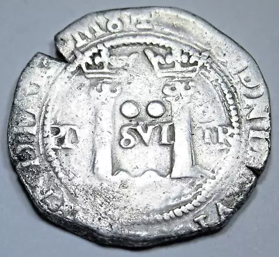 1542-1555 Carlos & Joanna Mexico 2 Reales 1500s Silver Spanish Colonial Cob Coin • $329.95