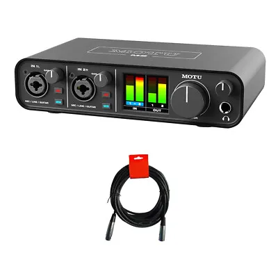 Motu M2 2x2 USB-C Audio Interface With XLR-XLR Cable Bundle • $199.95