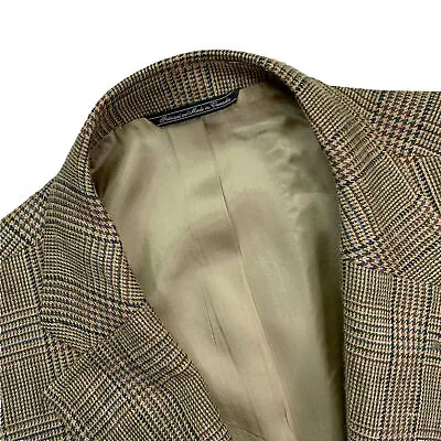 Mens 50 R J Press X Magee Of Donegal Light Brown Glen Plaid Linen / Silk Blend • $395