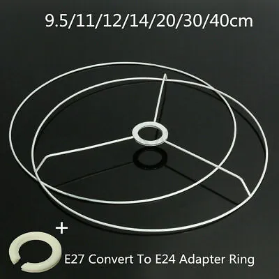 DIY Circula Lampshade Frame Ring Set + E27 To E14 Fitting Ring Adapter Converter • $19.05