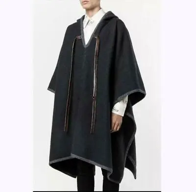 Men's Hooded Cape Vintage Japanese Coat Poncho Tops Jacket Loose Fall M-4XL Hot • $132.77