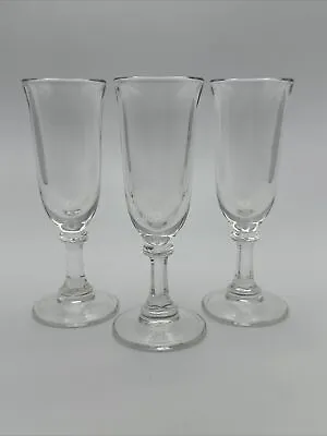 1950’s Shot Glass 1 Oz Stemmed Set Of 3 Glasses Clear Vintage 23 • $12