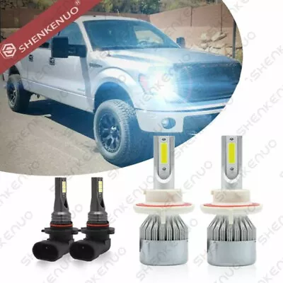 For Ford F-150 2004-2014 6K LED Headlight High/Low Beam + Fog Light Bulbs Kit • $28.97