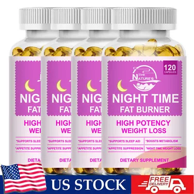 Night Time Fat Burner Supplement Weight Loss Detox Cleanse Appetite Suppressant • $13.10