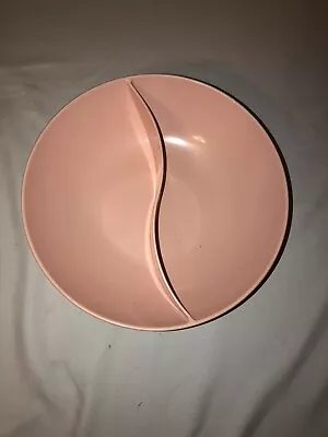 Vintage Windsor Melmac  Pink Winged Divided Serving Bowl #417-1 USA • $20