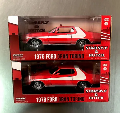 Greenlight 1976 Ford Gran Torino Starsky & Hutch ( Lot Of 2 ) Red   1/24 Scale • $135