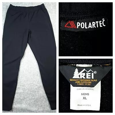 REI Polartec Jogger Pants Mens XL Black Softshell Elastic Waist Stretch Base • $24.51