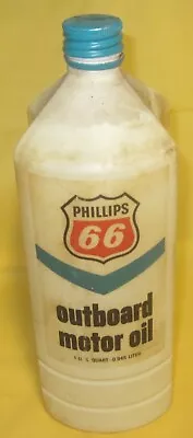 Vintage Phillips 66 Outboard Motor Oil 1 Quart Plastic Container • $24.99