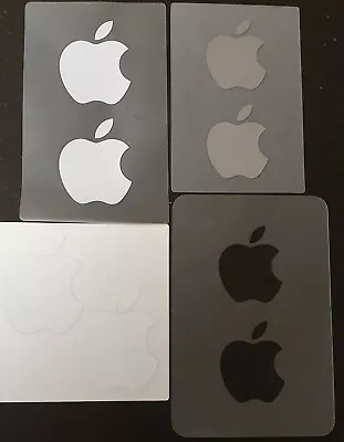 Genuine Original White/Black/Silver Apple Logo Stickers X 8  - IPad IPhone MAC • £19.99