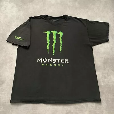 Vintage 2000s Monster Energy Shirt Size XL Fade Y2K Gothic Grunge Motocross  • $21.50