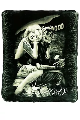 DGA Licensed Marilyn Monroe Queen Size Soft Plush Blanket Hollywood Homegirl • $52.19