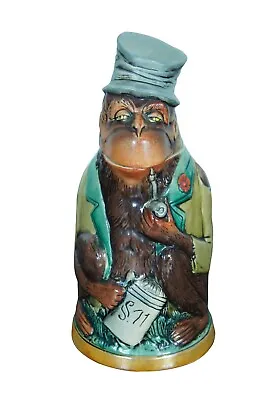 Matthias Girmscheid Rare Figural German Ceramic Monkey Character Beer Stein Lid • $284.75