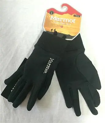 Marmot Power Stretch Glove Black With Silver Stitching Unisex XL NEW • $17.02