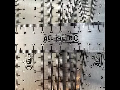 Lot Of 10 Vintage ALL-METRIC 30-CM Stainless Steel Ruler-VARI-LINE Tenafly NJ  • $19.99