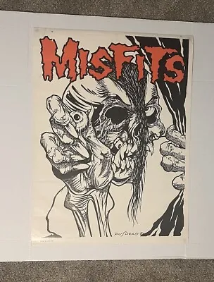 Original Misfits Pushead Evil Eye Poster 1987 Zed Records Vintage • $495