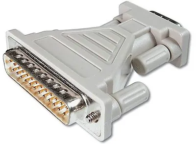 Db9m To Db25m Serial Port Adapterrs232 9 Pin Male To 25 Pin Male Plug Converter • £3.99