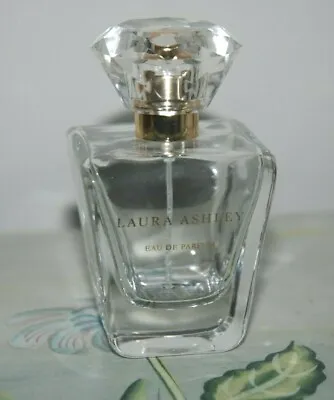 Laura Ashley Pink Petals EMPTY Perfume Bottle Decorative Cut Glass Style Stopper • £3.99