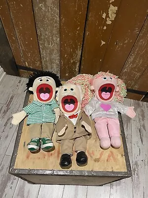 Silly Puppets Hand Glove Puppet Soft Plush Toys 2008 Grandfather Kimmie & Kenny • £89.99
