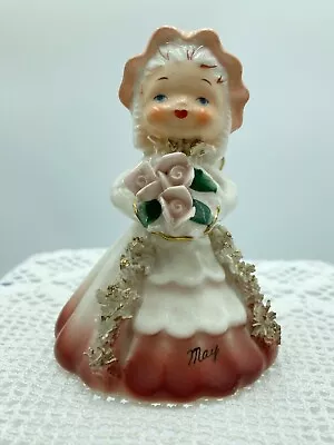 Vtg Napco May Angel Bell Figurine Spaghetti Accents FLAW • $11.19