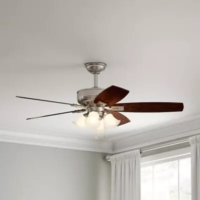 PARTS ONLY Devron II 52  LED Brushed Nickel Ceiling Fan Replacement Parts • $19.99