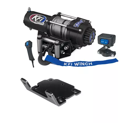 3000 Lb KFI Winch Combo Kit (M2) For 2007-2014 Yamaha Grizzly 350 2x4 4x4 • $323.95