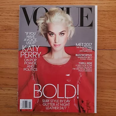 Vogue Magazine May 2017 KATY PERRY REI KAWAKUBO Comme Des Garcons Retrospective • $14.96