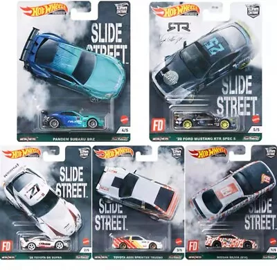 Hot Wheels - Car Culture - Slide Street Set - Nissan Silvia Subaru Toyota Supra • $25.50