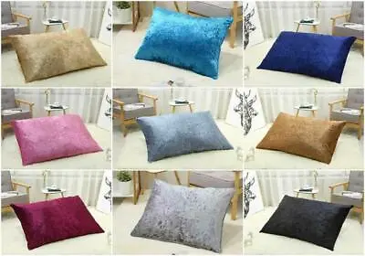£14.95 • Buy Large FILLED Crushed Velvet Cushions Indoor Outdoor Floor Cushion Pad Dog Bed