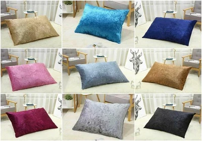 £12.95 • Buy Large FILLED Crushed Velvet Cushions Indoor Outdoor Floor Cushion Pad Dog Bed