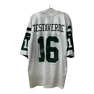 Vinny Testaverde #16 New York Jets 90s Nike Team Green Jersey Size XL (M16) • $38