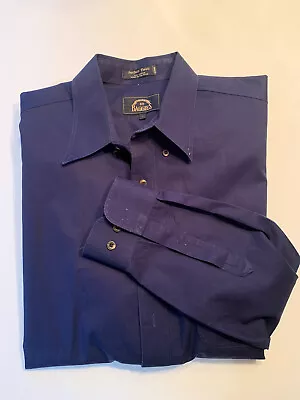 $19.99 • Buy BD Baggies Blue Button Up Perfect Twill Size Large 100% Cotton