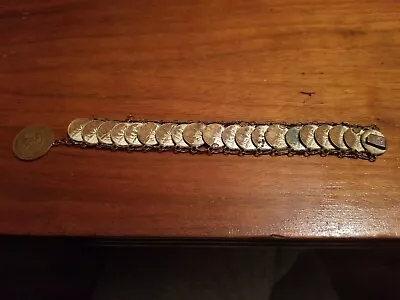 Vintage Mexican Coin Bracelet 20 Coins 1953-1954 • $25