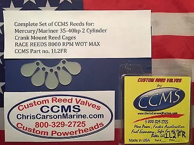 CCMS Mercury Racing Outboard Reed Valve 35-40hp 2 Cylinder Crank Mounted PN1L2FR • $45