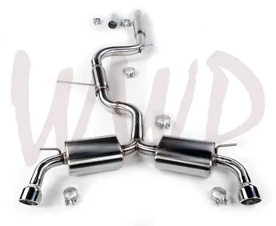 3  Stainless Dual CatBack Exhaust Mufflers For 15-17 VW Golf GTI 2.0L Turbo MK7 • $309.95