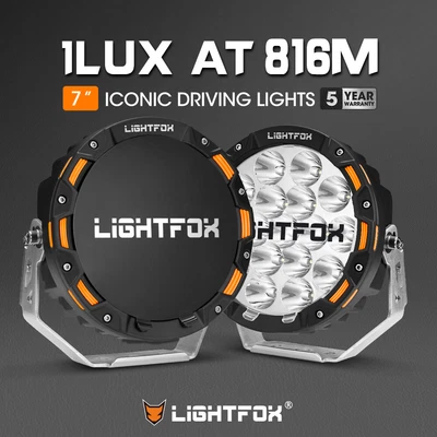 $239.95 • Buy Lightfox 7inch OSRAM LED Driving Spot Lights Black Round Offroad Truck SUV 4x4