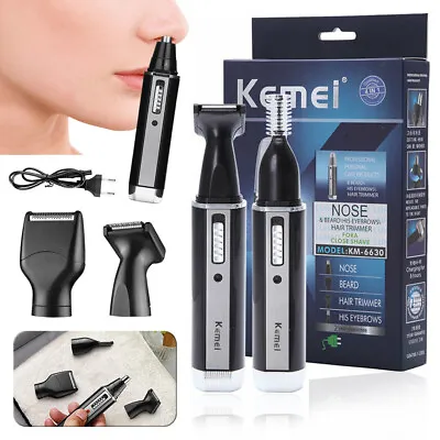 Kemei Beard Mustache Trimmer Shaver Men's Electric Hair Removal Nose Clipper Kit • $13.90