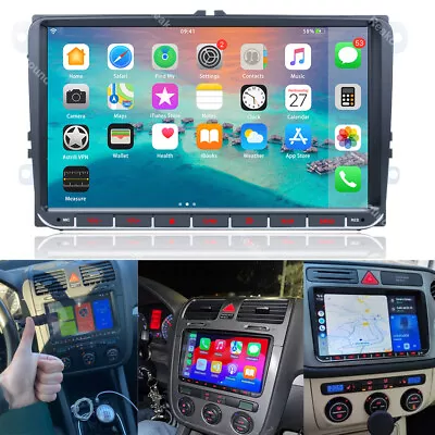 9  For VW Golf MK5 MK6 Passat Jetta Android Auto Apple Carplay Car Radio Stereo • $120.50