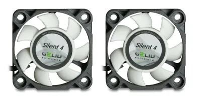 2 X Gelid Solutions Silent 4 PC Fans 4cm 40mm 4200RPM Quiet 48Hr RM-Del X 2 Pack • £13.97