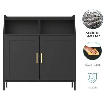Metal Buffet Sideboard Cabinet - Storage Cabinet Sideboard Buffet Table 2 Doors • $124