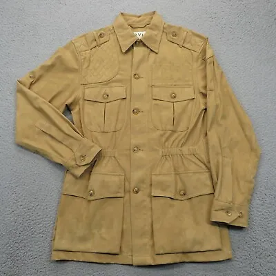 Orvis Jacket Men Small Safari Shooting Faux Suede Utility Chore Pockets Fishtail • $79.95