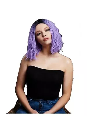 Smiffys Fever Cara Wig Two Toned Blend Violet • $29.27