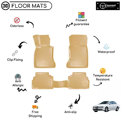 Custom Molded Rubber Floor Mat For BMW 5 Series E39 1996-2003 (Beige) • $94.90