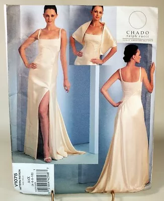 Pattern Misses Evening Dress And Stole Size 4-10 Chado Ralph Rucci Vogue V1075 • $8