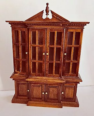 NEW Vtg BREAKFRONT CABINET CABINET WOOD DOLLHOUSE Concord Miniatures Furniture • $24