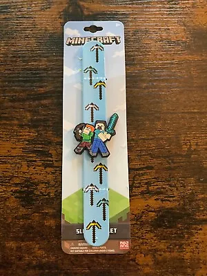 Minecraft Slap Bracelet Steve Alex Blue Axe NEW IN PACKAGE • $11.99